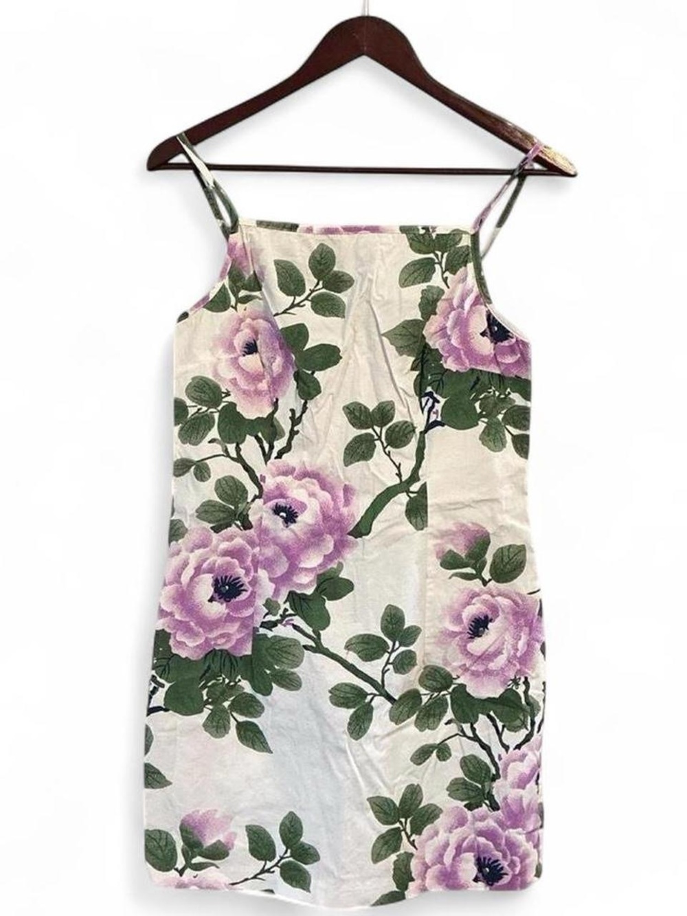 Floral Slip Dress with Lavender Roses